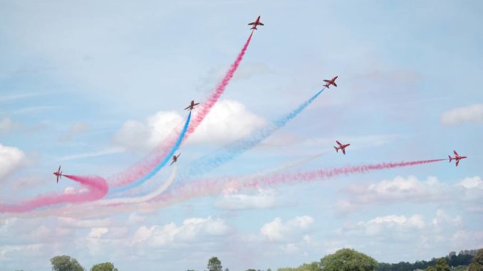 The Red Arrows and Airbus A400M