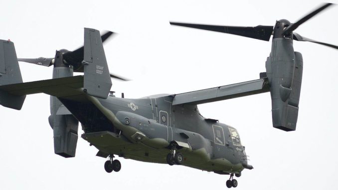 US Boeing CV-22 Osprey (Credit: Ian Grinter)