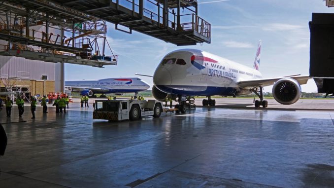 British Airways Boeing 787 at BAMC