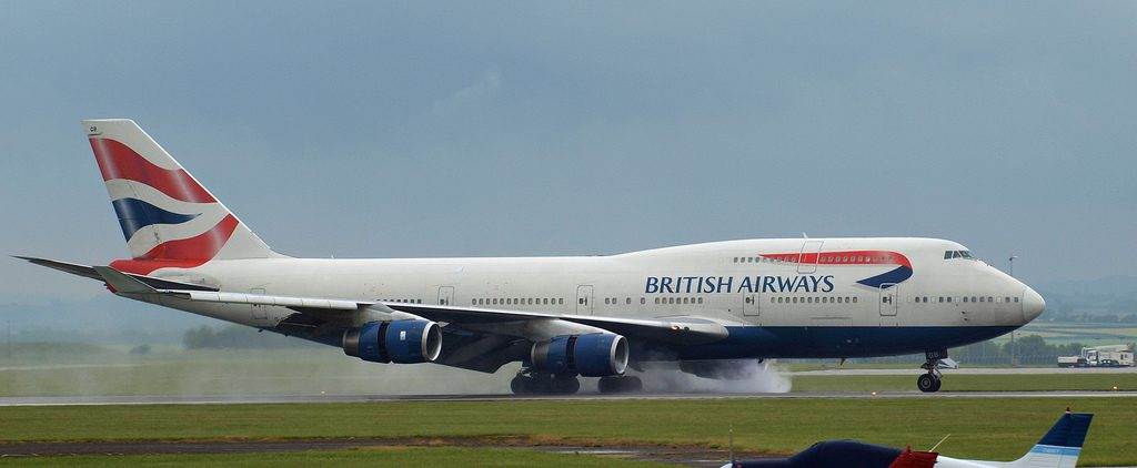 British Airways Boeing 747-400 at Cardiff Airport (Image: Aviation Wales)