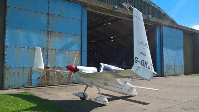 The Long EZ outside Horizons hangar at St Athan (Image: Nick Harding/Aviation Wales)