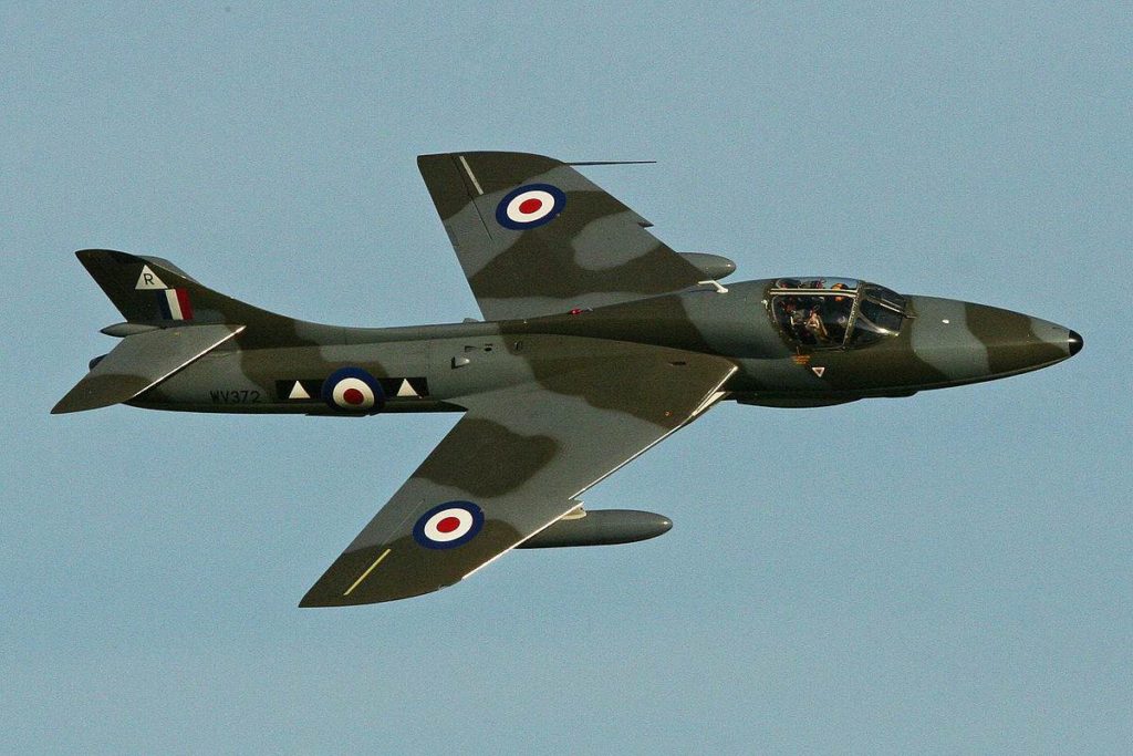 Hawker Hunter G-BXFI Hunter G-BXFI (Image: Alan Wilson CC BY-SA2.0)