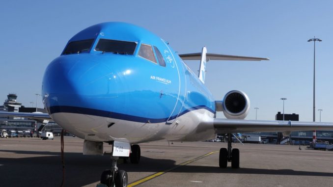 KLM carries out final fokker f70 flights