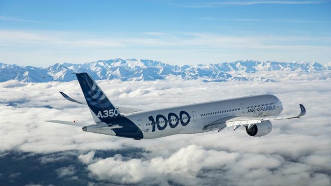 Airbus A350-1000 certified by the FAA & EASA