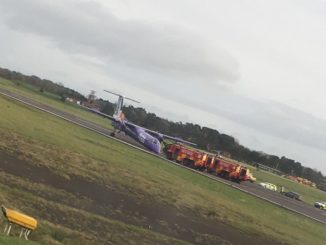 Flybe dash lands with nose gear up