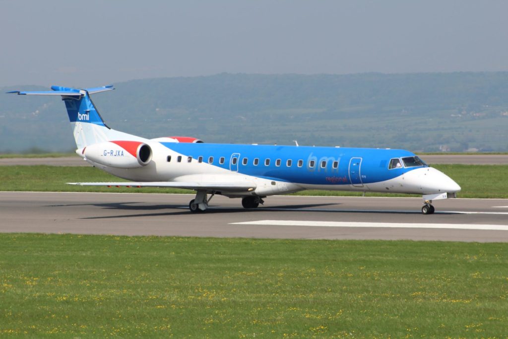 Plane leaves runway in at Bristol Airport