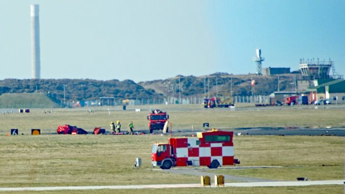 Crash scene at RAF Valley (David Robert Jones/@Monwysyn)