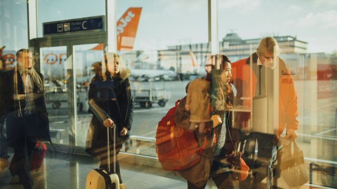 Passengers in airport