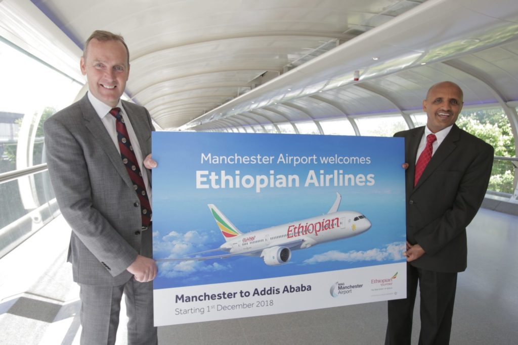 Manchester Airport welcomes Ethiopia Airlines