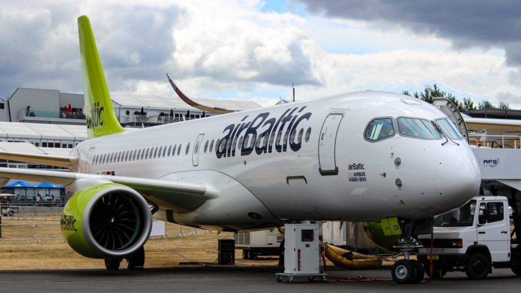 Airbus A220-300 in Air Baltic livery (Image: TransportMedia UK)