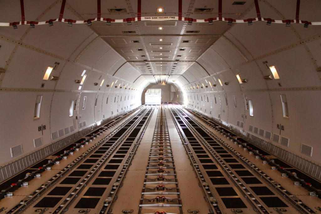 The Cargo Deck of Qatar Airways Boeing 747-8 (Image: Max Thrust Digital)