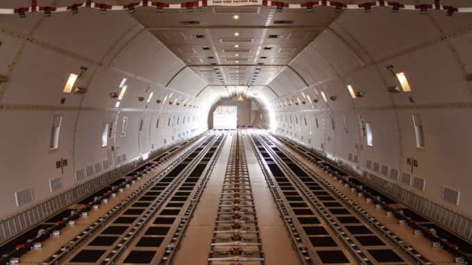 The Cargo Deck of Qatar Airways Boeing 747-8 (Image: Max Thrust Digital)