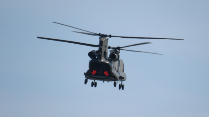 The Chinook helicopter was phenomenal and when the rear opened and a man appeared waving 2 giant red hands, he got a really good clap!