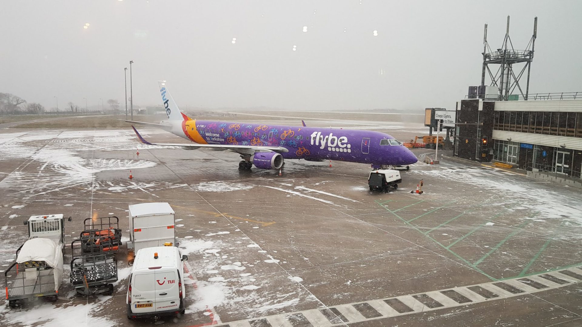 Cardiff Airport recently opened a new seating area 'with stunning views of the runway'.