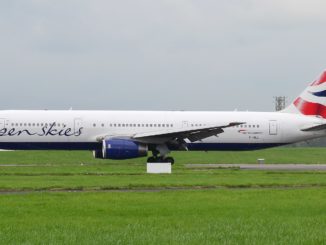 Openskies 767 F-HILU turns off the runway at MOD St Athan (Image: Ian Grinter/SWAG)