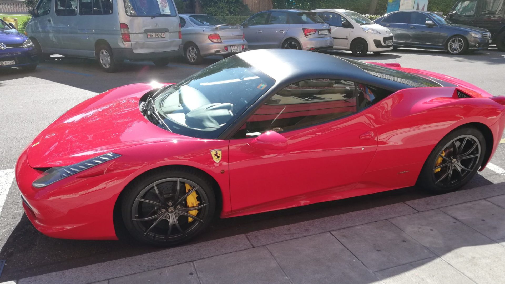 A Ferrari 458 in Geneva