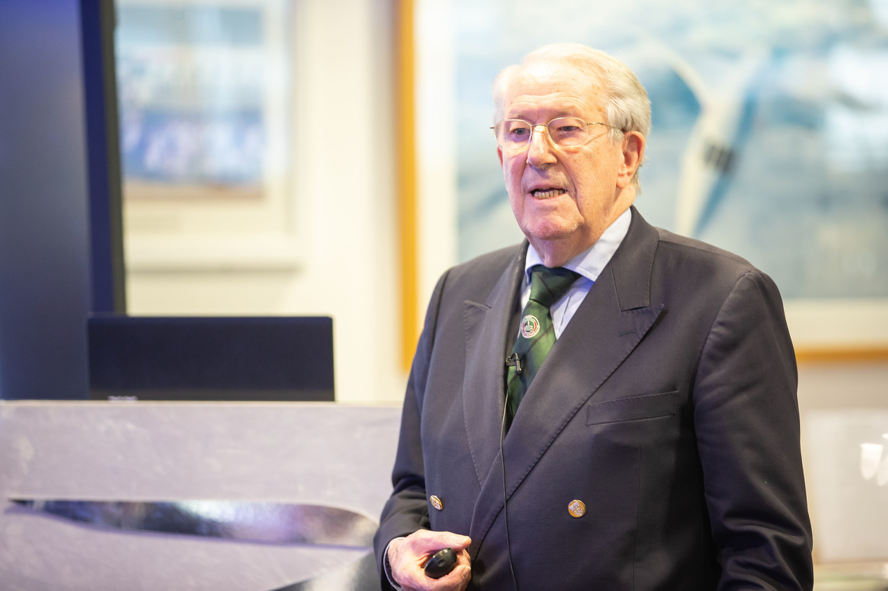 Captain Hugh Dibley FRAeS, a former BOAC Comet 4 Navigator and later Boeing pilot, who gave a talk about the iconic British aircraft at the Speedbird Centre in Waterside on 03 October 2018 (Picture by Nick Morrish/British Airways)