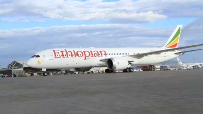 An Ethiopian Airways Boeing 787 Dreamliner