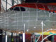 Christmas lights covered the Easyjet Airbus A320