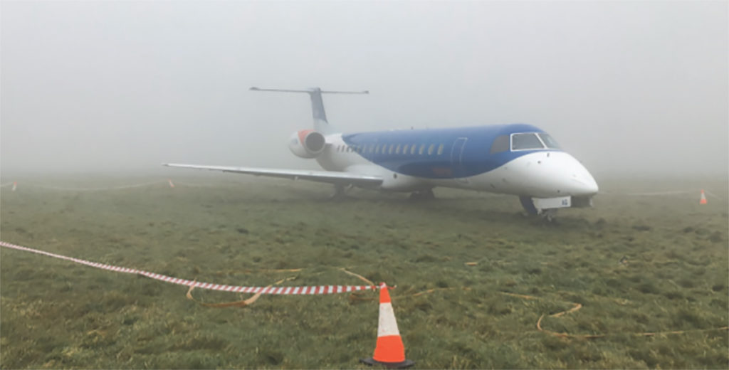 BMI Regional G-CKAG after the incident at Bristol Airport (Image: AAIB/OGL)