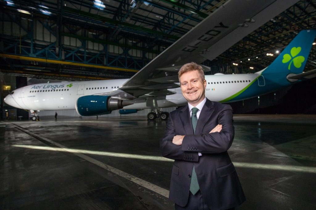 New Aer Lingus livery on an Airbus A330