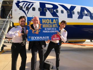 Ryanair is first airline to land at Murcia's new airport (Image: Ryanair/Twitter)