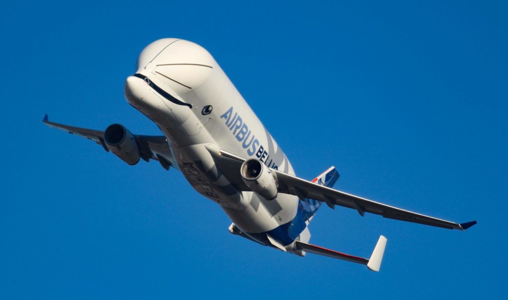 Airbus Beluga XL dips her wings in a nod to staff at Airbus Filton (Image: TransportMedia UK)