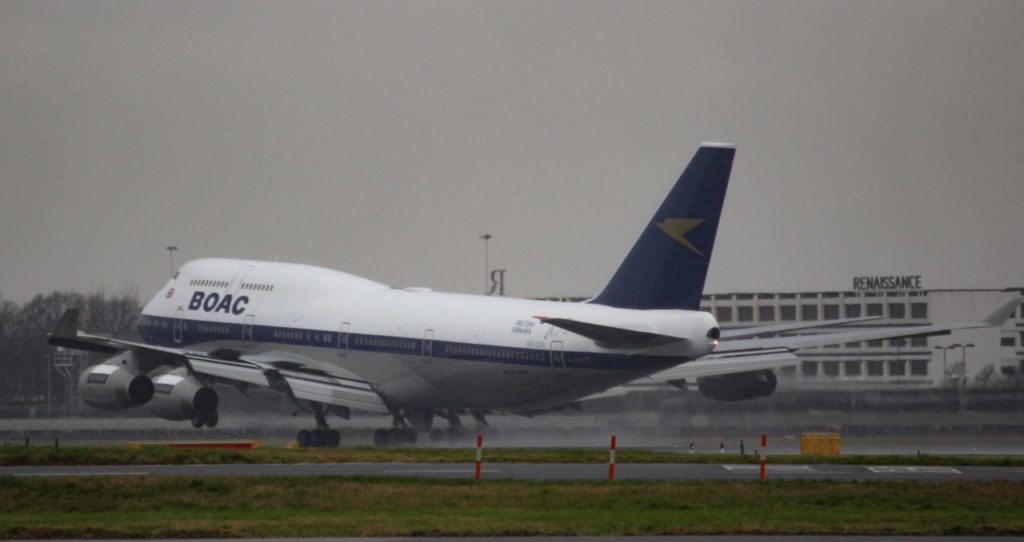 BA100 lands at Heathrow Airport (Image: Aviation Media Co.)