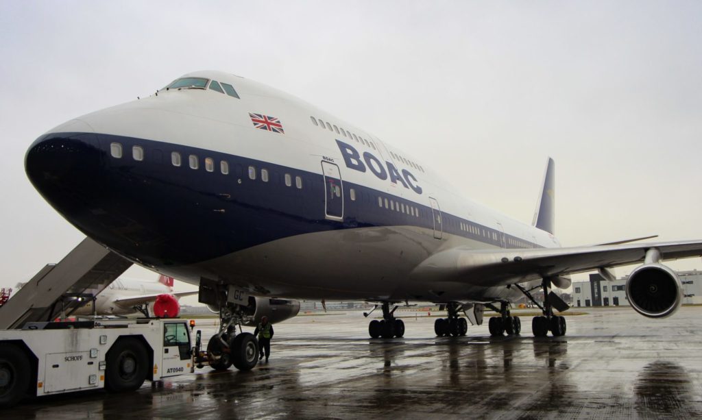 British Airways retro liveried BOAC Boeing 747-400 G-BYGC (Image: Aviation Media Agency)