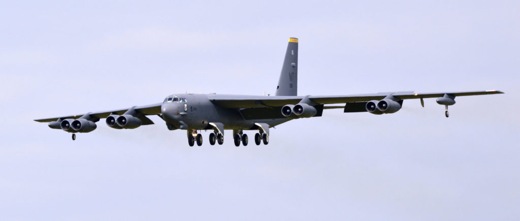 A Boeing B-52H approaching RAF Fairford (Image: The Aviation Media Co.)