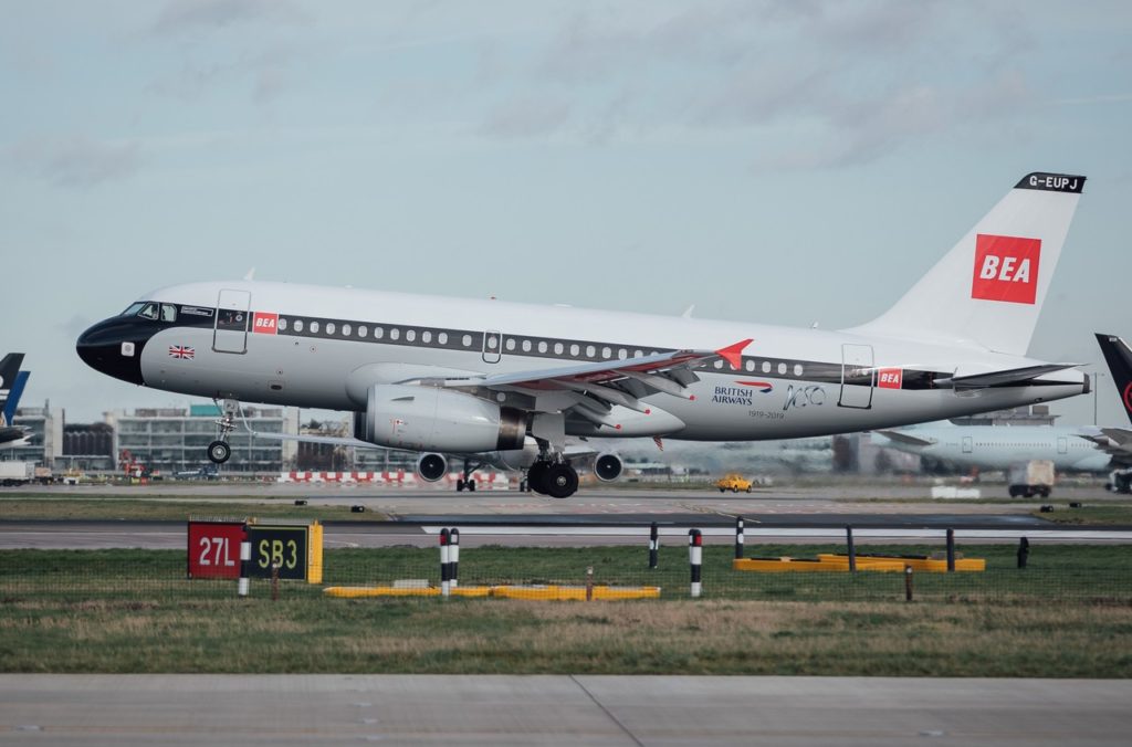 Airbus A319 G-EUPJ arrives at London Heathrow (Image: Nick Morrish/British Airways)