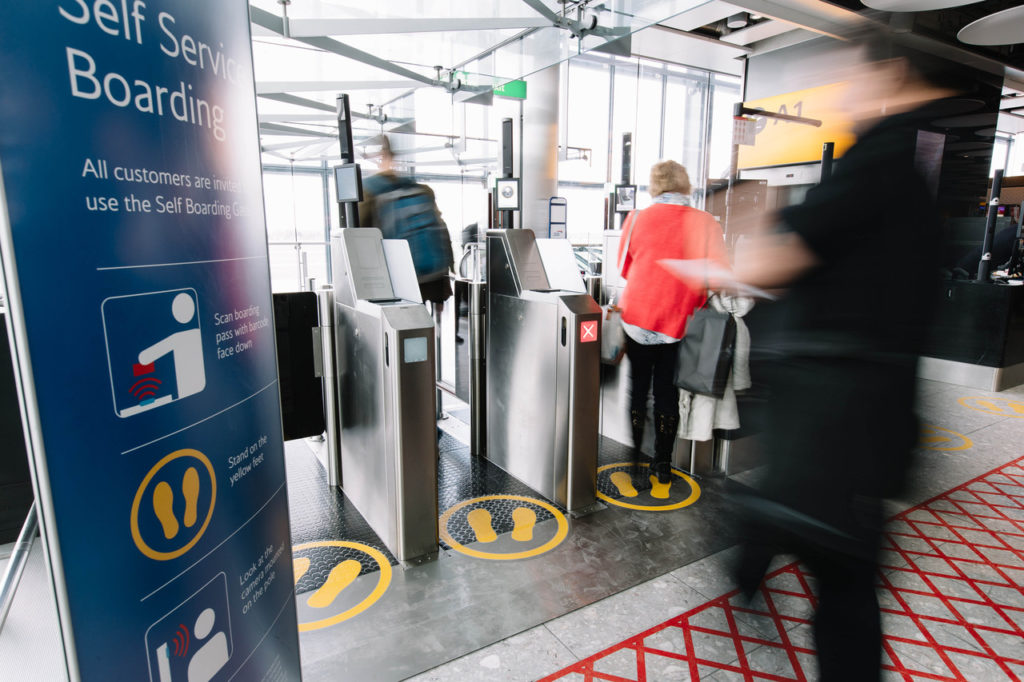 Biometric boarding gates (Image: British Airways/Stuart Bailey)