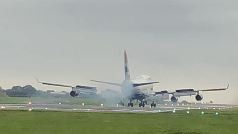 G-BNLN Touching down at St Athan (Image: Jess Wilde)