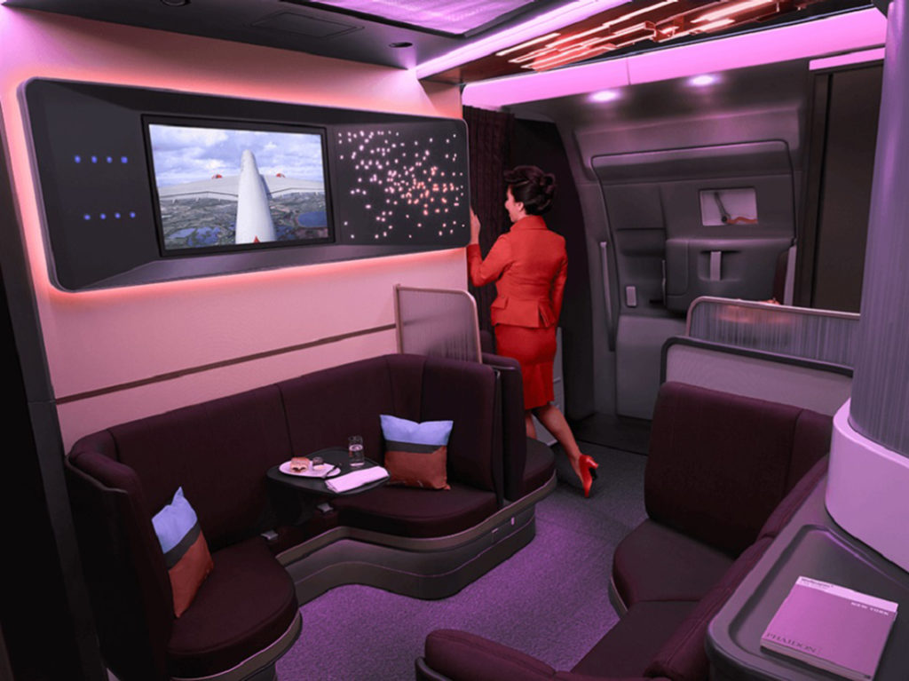 The Loft, a place to mingle onboard the A350-1000XWB (Image: Virgin Atlantic) 