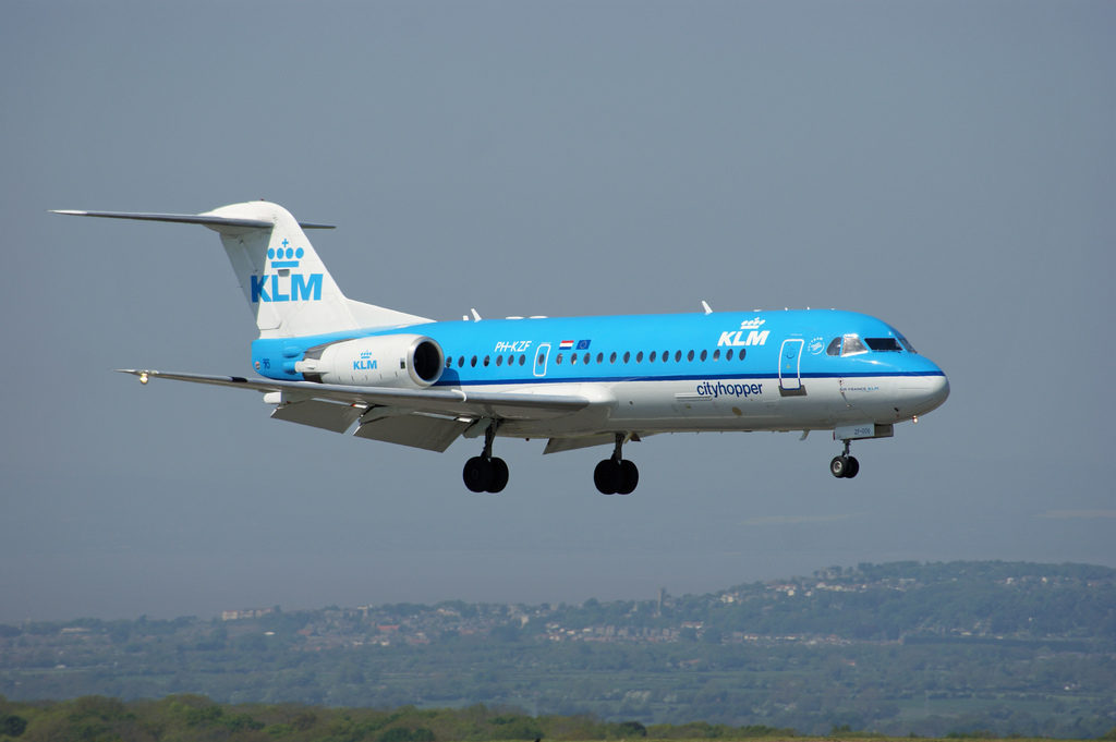A KLM Cityhopper F70 on approach to Bristol Airport (Image: Aviation Media Agency)