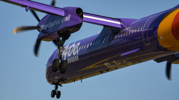 A Flybe Bombardier Dash 8 Q400 (Image: TransportMedia UK)