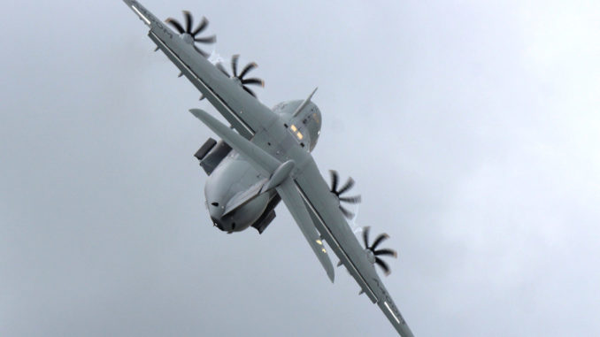 An Airbus A400M performing a Steep climbout (Image: Max Thrust Digital)