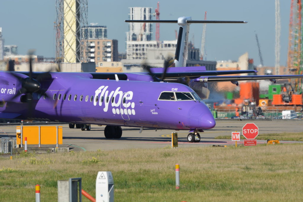 Flybe Dash 8 at London City Airport (Image: Aviation Media Agency)