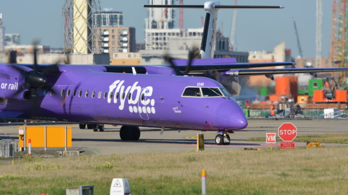 Flybe Dash 8 at London City Airport (Image: Aviation Media Agency)