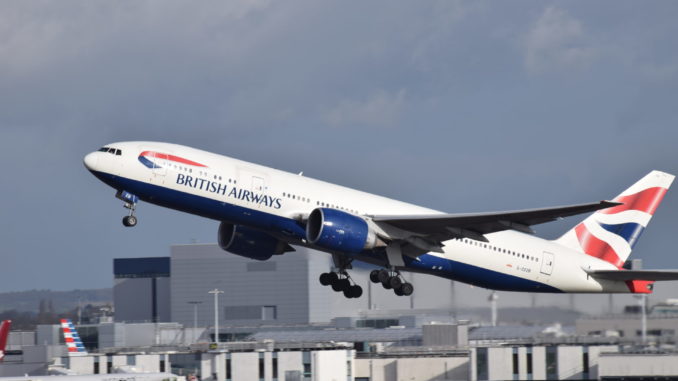 A British Airways Boeing 777-200 takes off from London Heathrow (Image: UK Aviation Media)