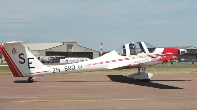 The Grob 109B motor glider, known by the RAF as the Vigilant T1, was used by the Air Cadet Organisation to give basic flying and gliding training to air cadets. (Image: OGL)