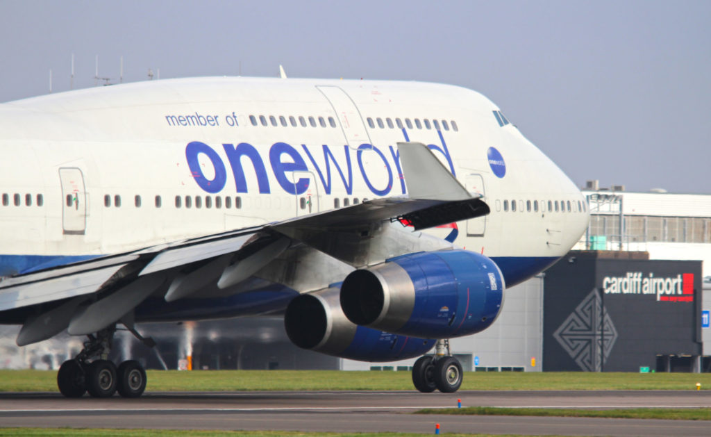 British Airways Boeing 747-400 G-CIVI Oneworld at Cardiff Airport (Image: Aviation Media Agency)