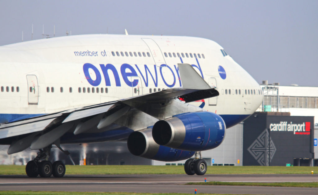 British Airways Boeing 747-400 Oneworld at Cardiff Airport (Image: Aviation Media Agency)