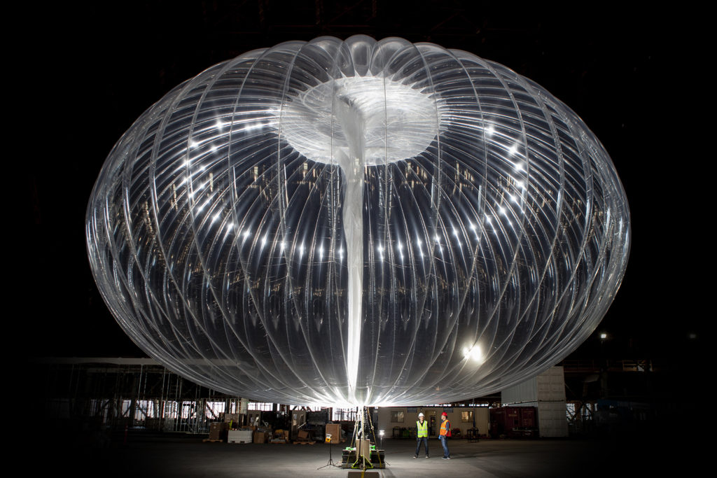 An inflated Project Loon Balloon (Source: Loon)