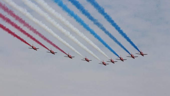 Red Arrows flypast