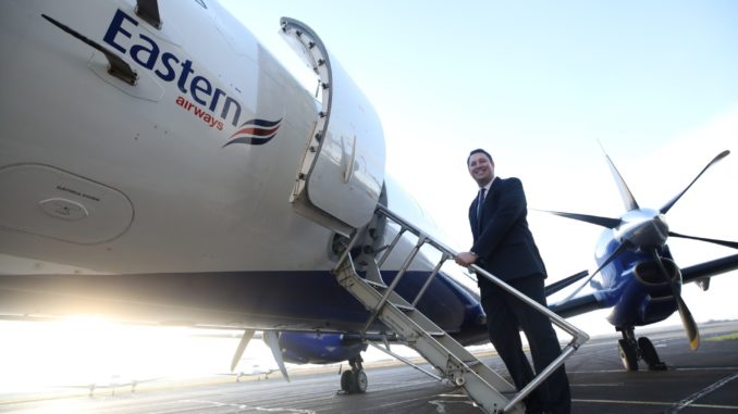 Tees Valley Mayor Ben Houchen on the steps of an Eastern Plane