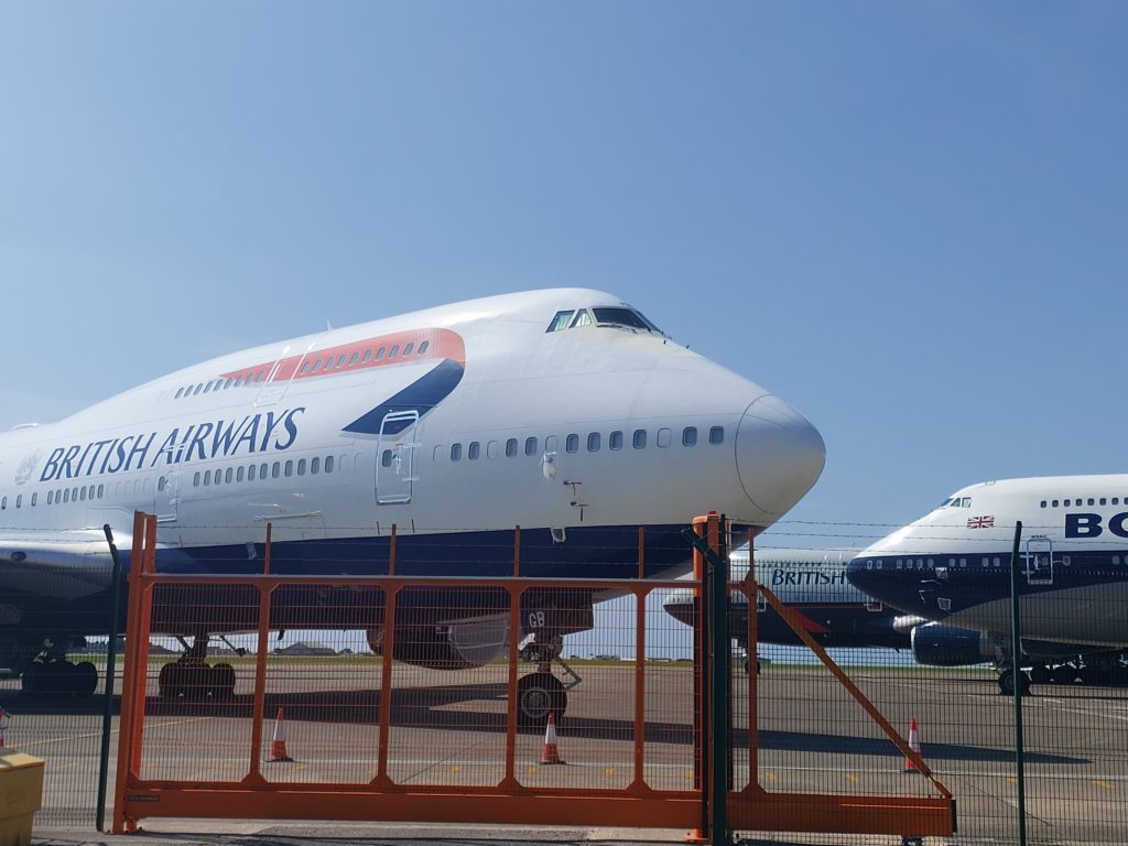 G-BYGB stored at Cardiff Airport