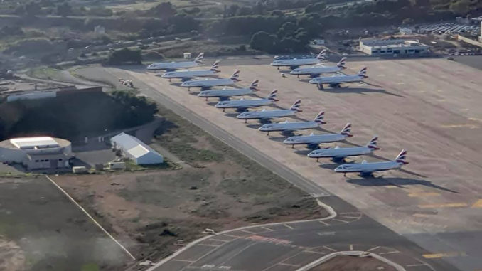 BA Airbus aircraft parked at Palma (Image: The Aviation Centre)