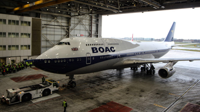 BOAC Liveried British Airways Boeing 747-400 G-BYGC, The last BA 747. (Image: Max Thrust Digital)