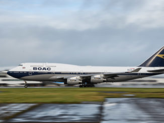 BOAC 747 Departing Cardiff Airport - Peter Howlett